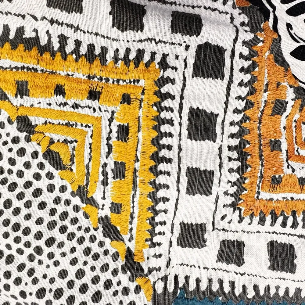 Urban Outfitters Set Of 2 Boho Multi Colored Embroidered Pillow Shams 20x26 - Picture 4 of 11